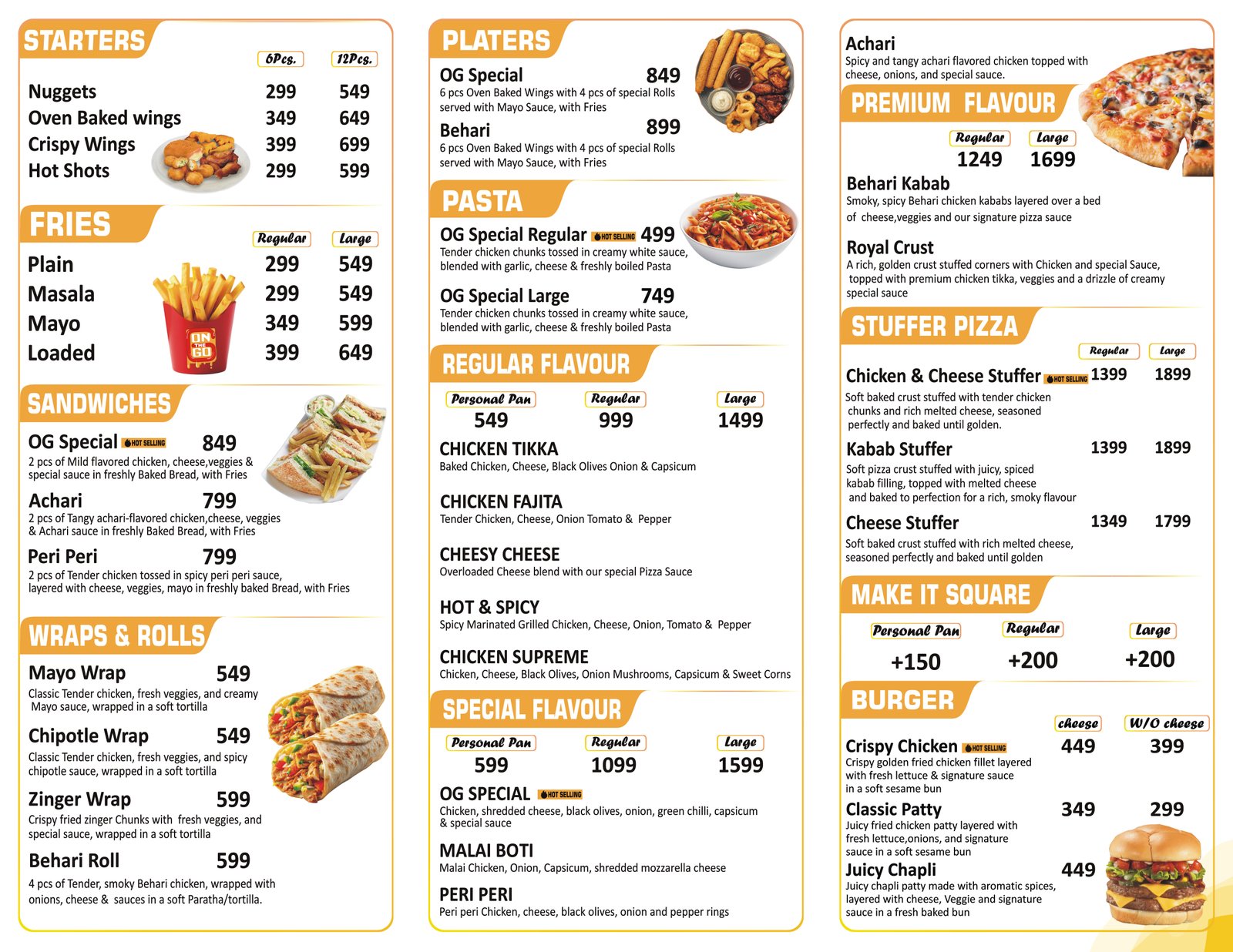 On the Go Menu Page 2
